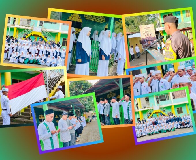 Jadi Pembina Upacara di As’adiyah Galung Beru, Begini Pesan Bhabinkamtibmas Bripka A. Gunawan